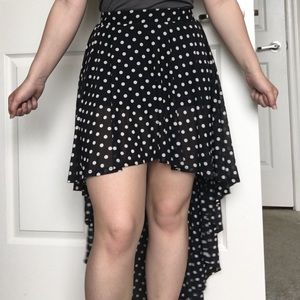4/$25 Forever 21 Polka Dot High-Low skirt